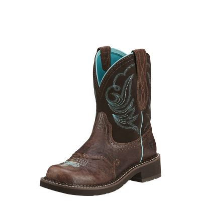 Ariat Western: Fatbaby Heritage Dapper Botas Western Mujer - Azul Real Chocolate (LKCYG4210)